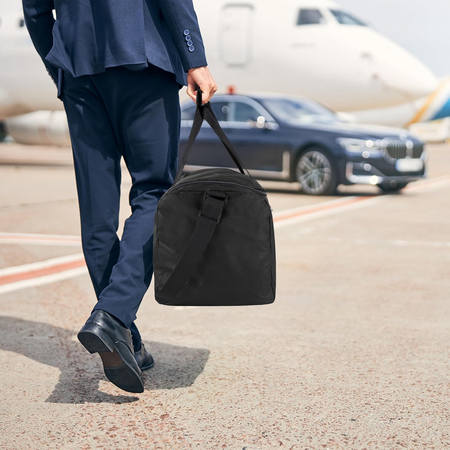 20 Inch, 40 Liter Duffel Bag for Men, Women Travel Weekender Overnight Carry-on Shoulder Duffel Tote Bag (Black) - Image 6