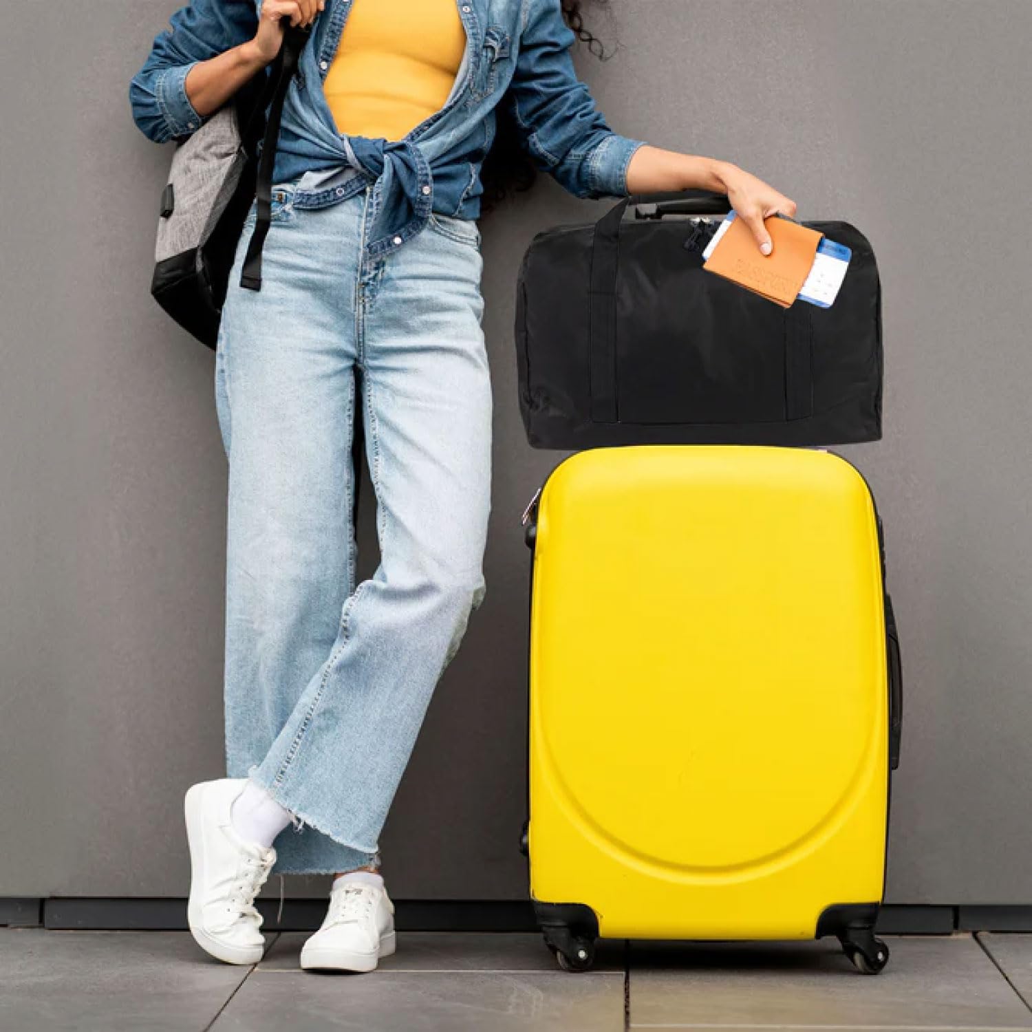 20 Inch, 40 Liter Duffel Bag for Men, Women Travel Weekender Overnight Carry-on Shoulder Duffel Tote Bag (Black) - Image 7