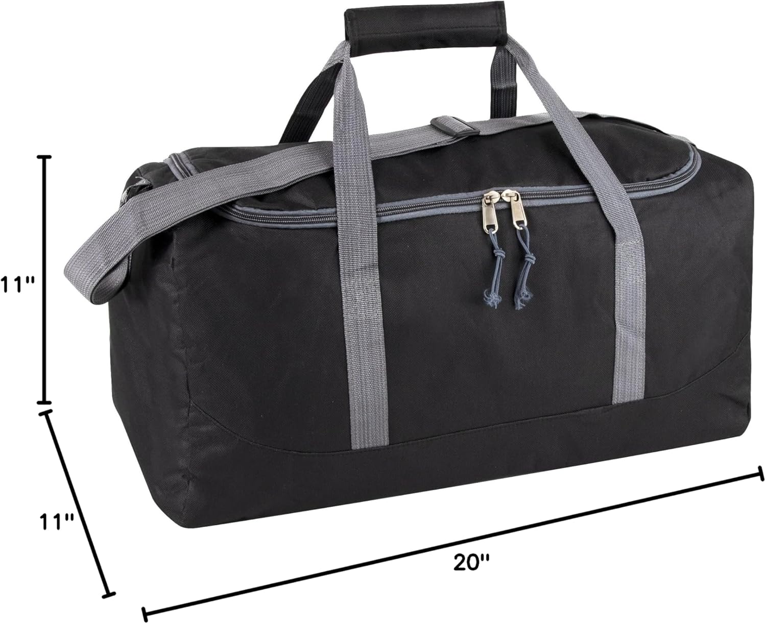 20 Inch, 40 Liter Duffel Bag for Men, Women Travel Weekender Overnight Carry-on Shoulder Duffel Tote Bag (Black) - Image 9